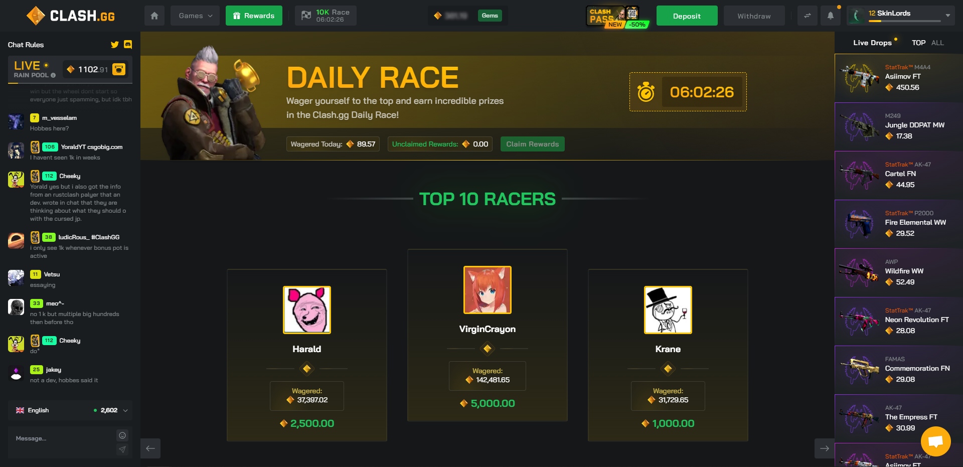 ClashGG Daily Race