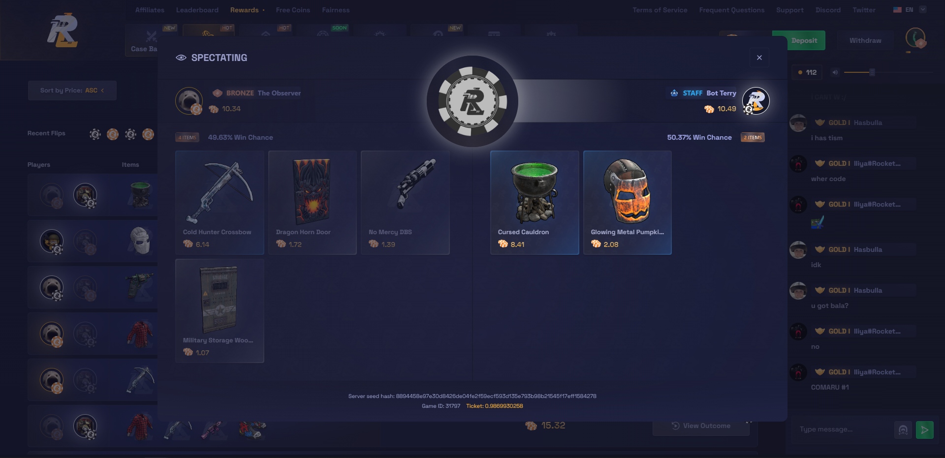 RustyLoot Coinflip Original Game