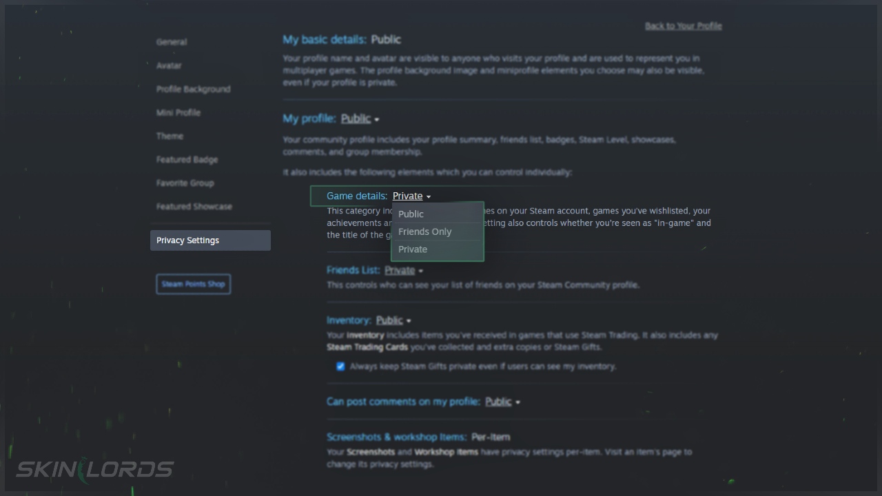 How to Change Steam Game Hour Visibility Setting