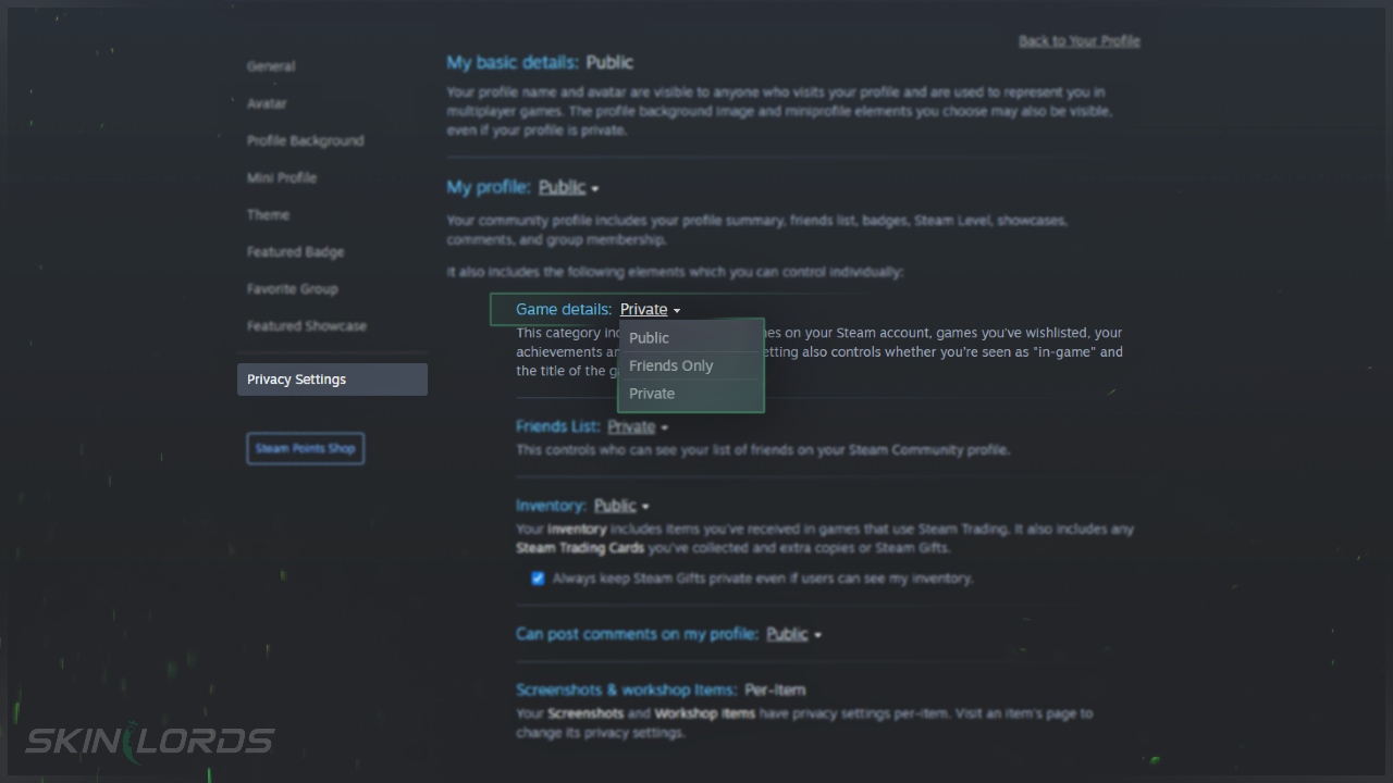 Sådan ændrer du Steam Game Hour Visibility Setting