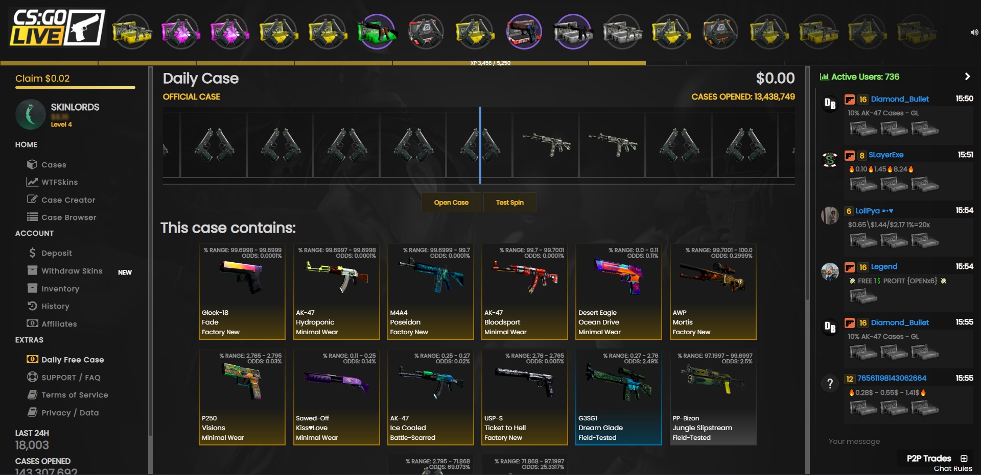 CSGOLive Daily Case
