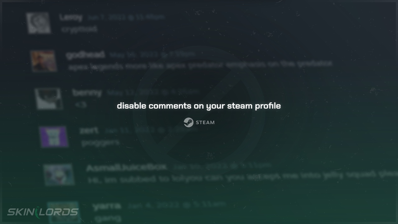 How to disable comments on Steam profile?