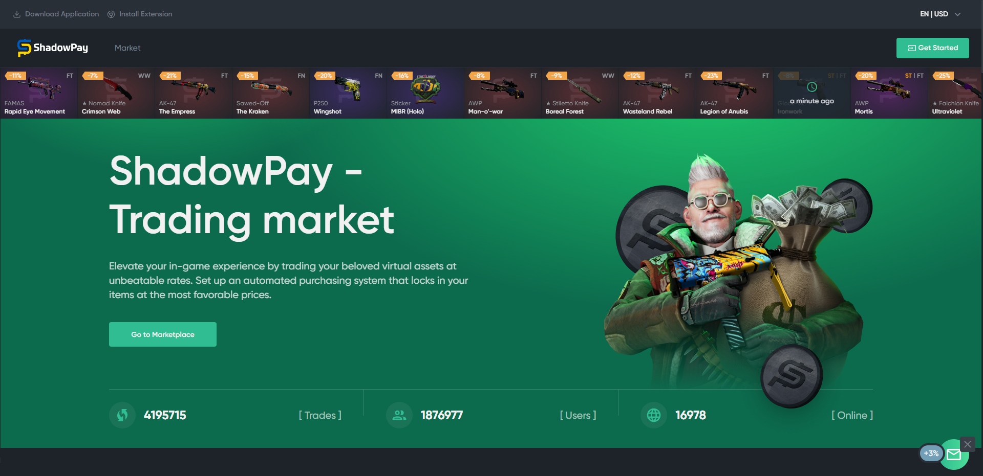 ShadowPay Home Landing Page