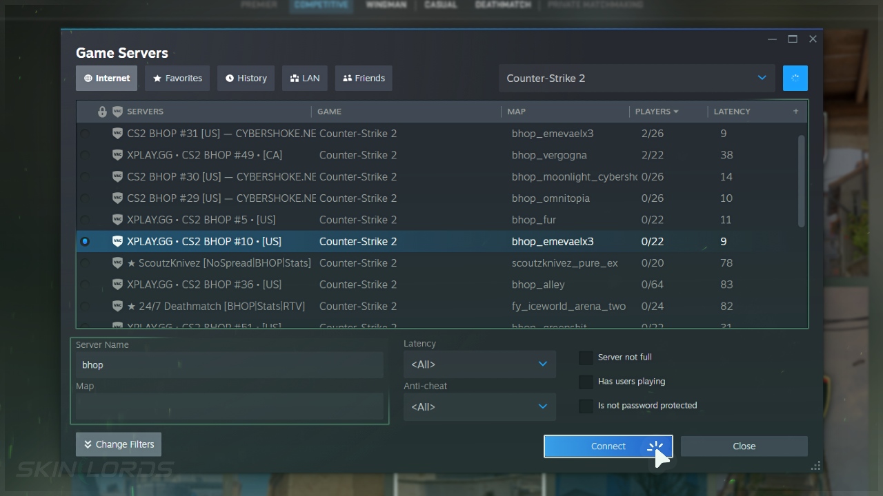 CS2 Community Server Browser and Joining
