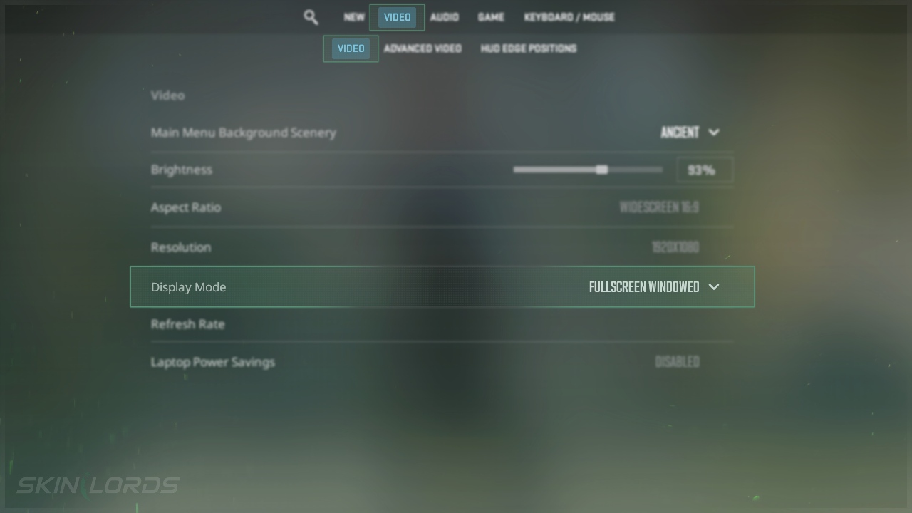 CS2 Settings Display Mode Fullscreen Windowed