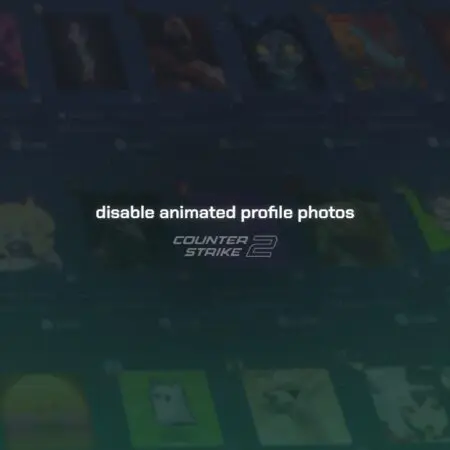 Desativar fotos de perfil animadas do Steam no CS2