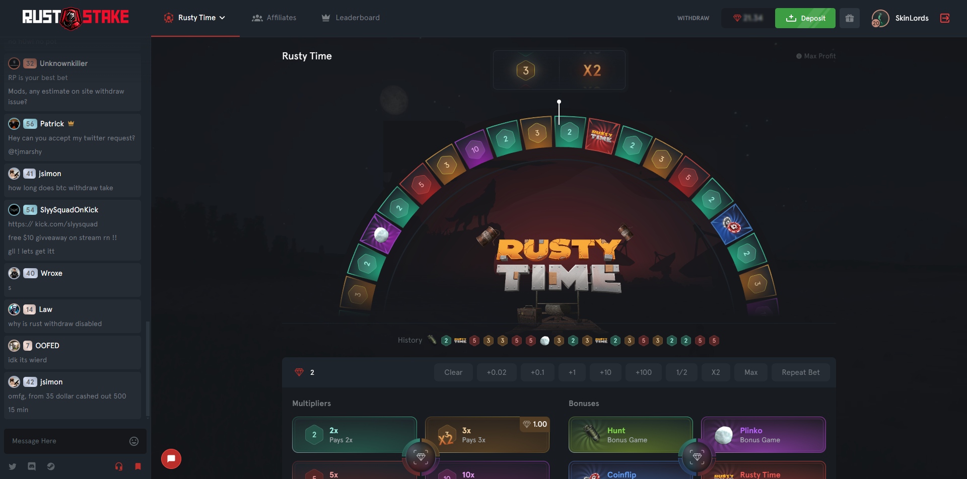 RustStake Original spil Rusty Time