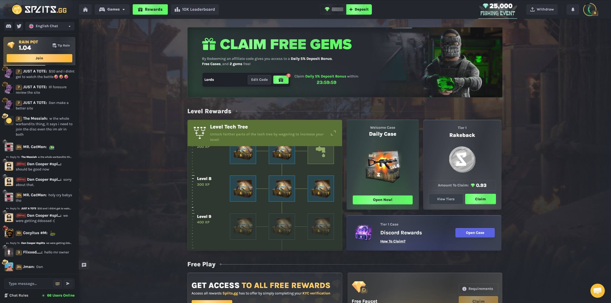 SplitsGG Rewards Tech Tree