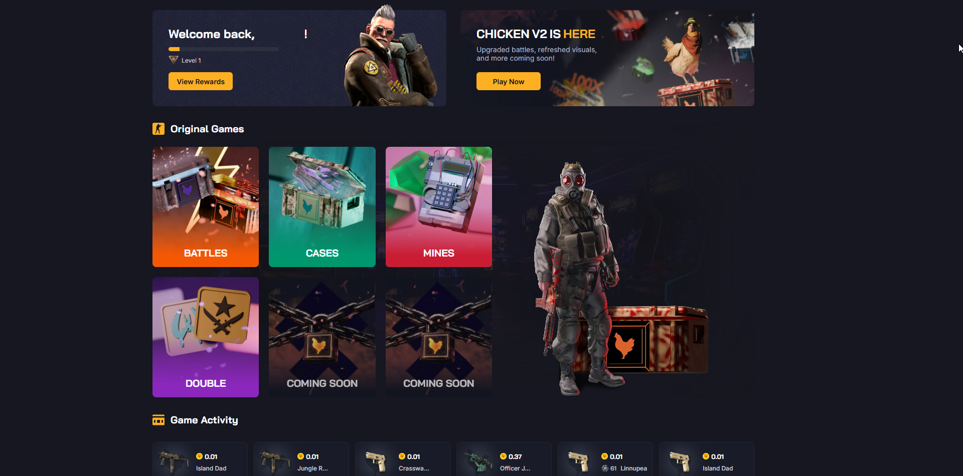 Chicken.GG Home Page
