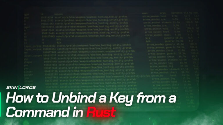 How to Unbind a Key from a Command in Rust - SkinLords