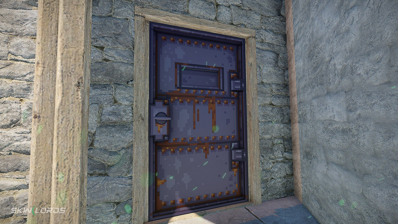 rust pixel armored door skin