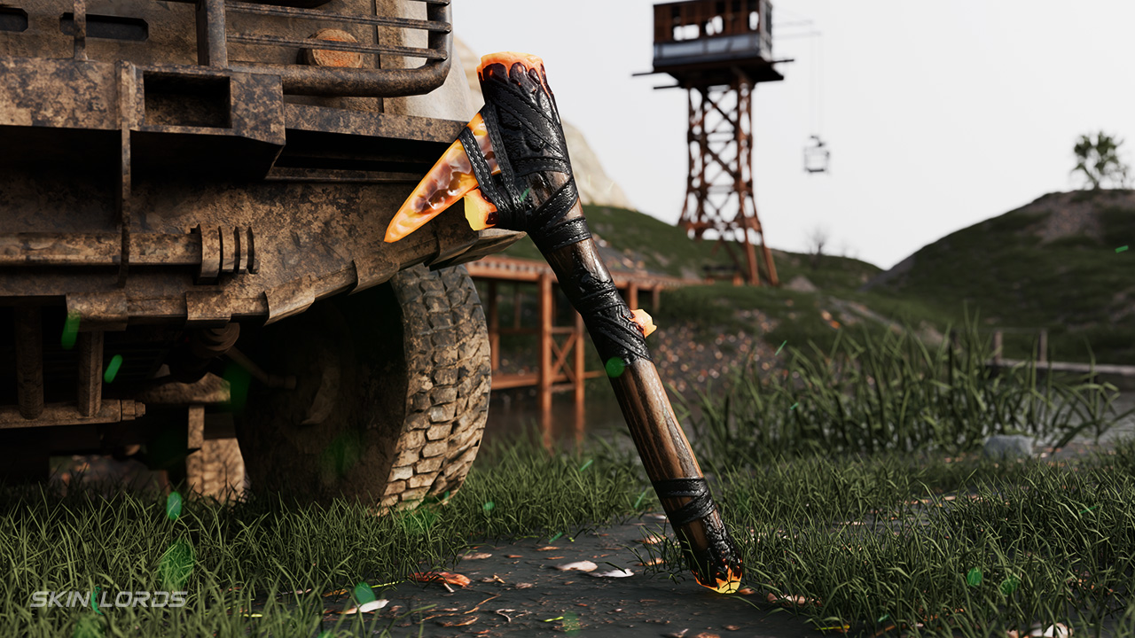Ancient Amber Stone Pick Axe rust