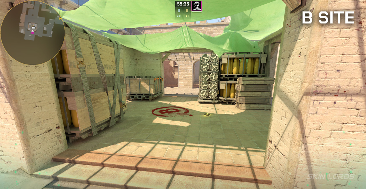b site mirage cs2 callout