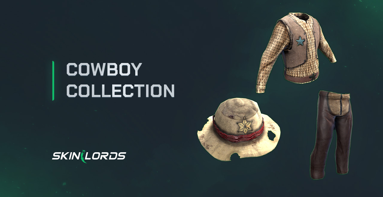 rust burlap cowboy collection set