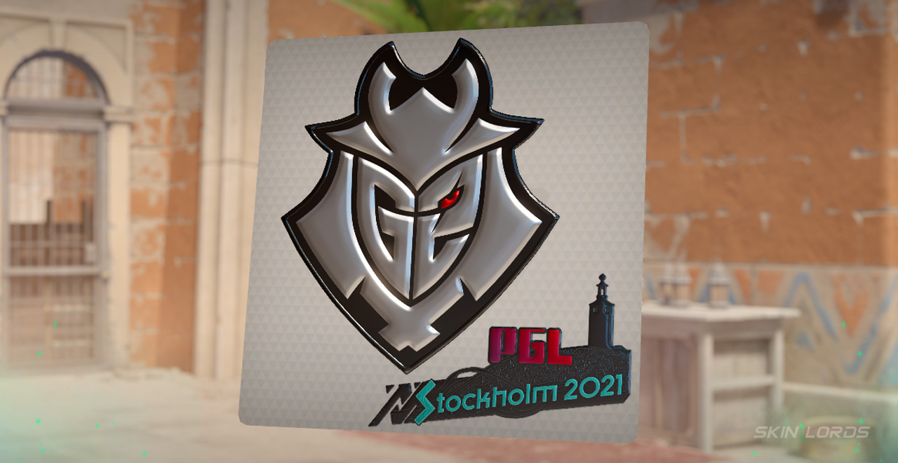 G2 Esports (Foil) Stockholm 2021 white cs2 sticker