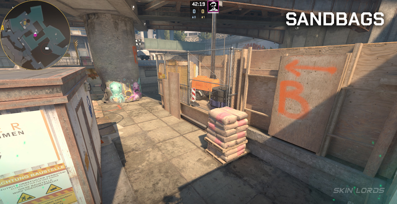 sandbags overpass cs2 callout