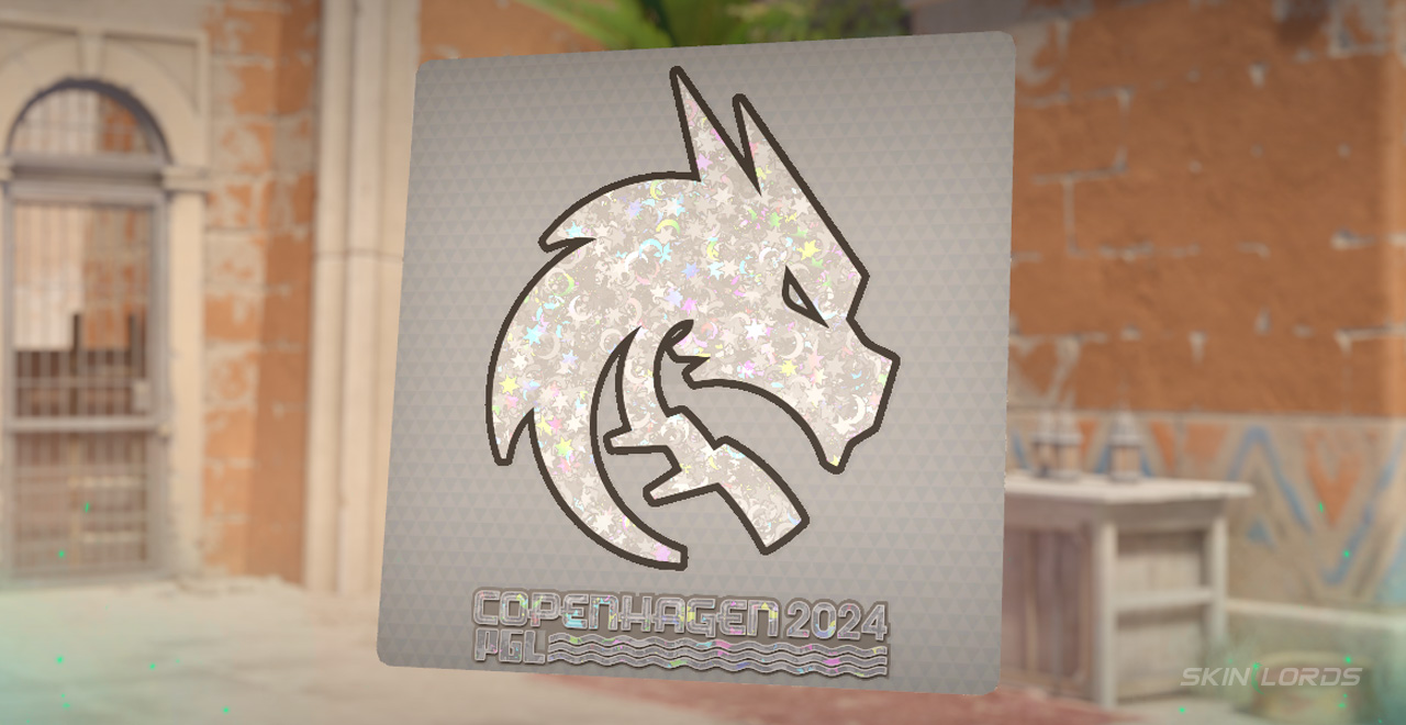 Team Spirit (Glitter) Copenhagen 2024 white cs2 sticker
