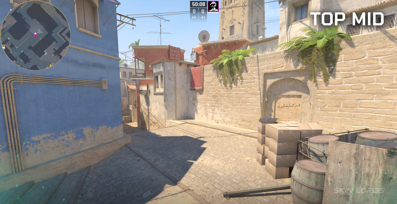 top mid mirage cs2 callout