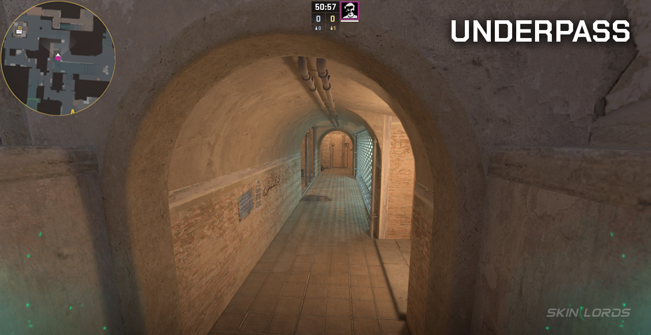 underpass mirage cs2 callout