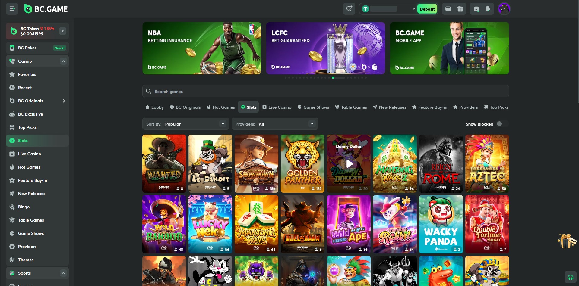 BCGame Casino Games