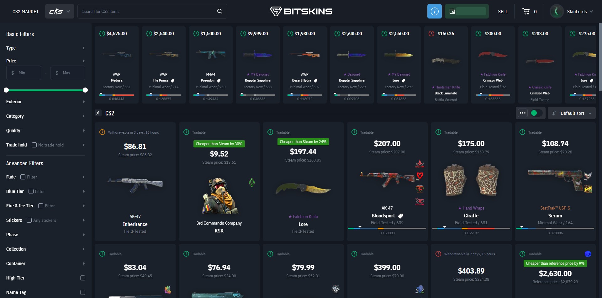 Bitskins CS2 Skin Marketplace