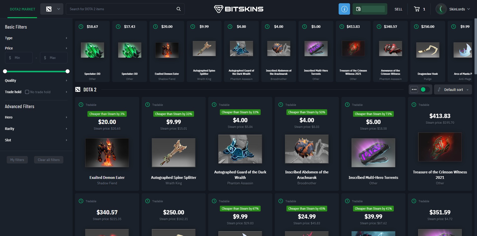 Bitskins Dota 2 Marketplace