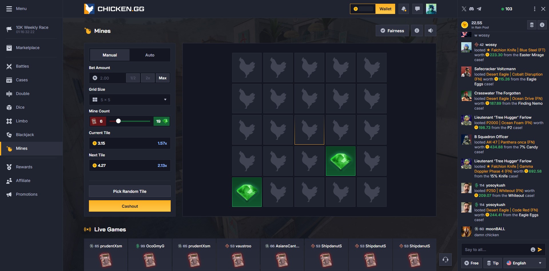 Chicken.GG Mines