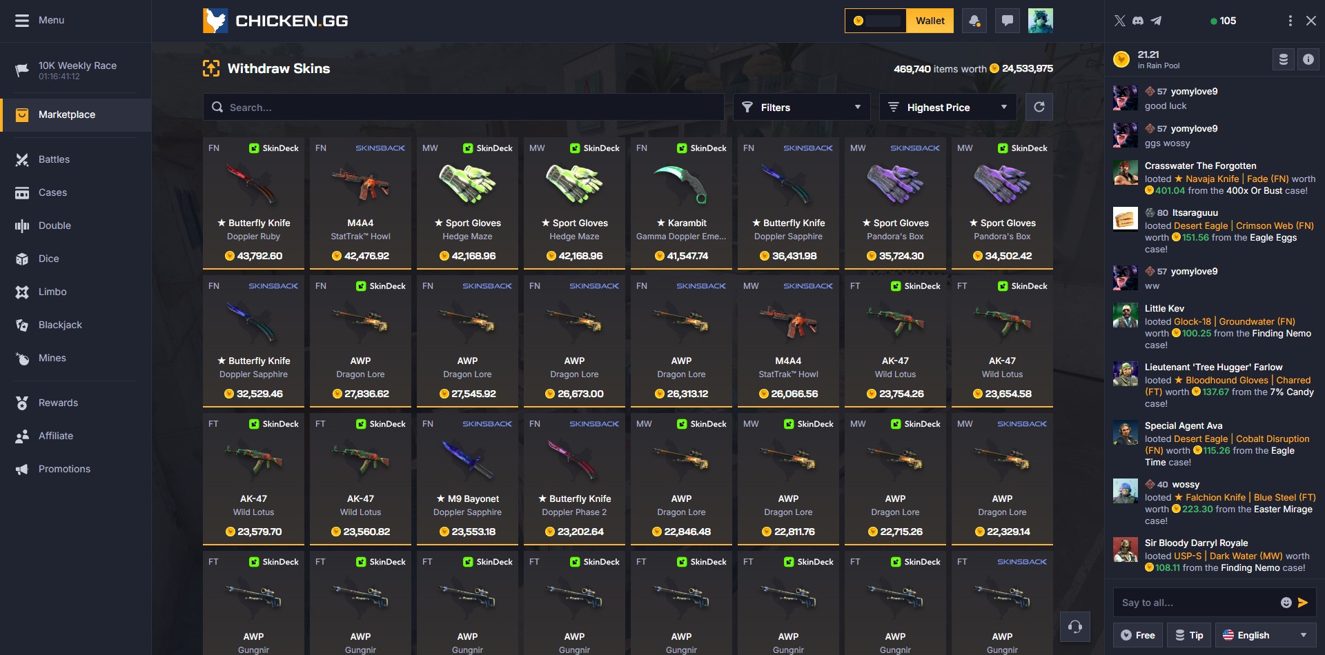 Chicken.GG Marketplace