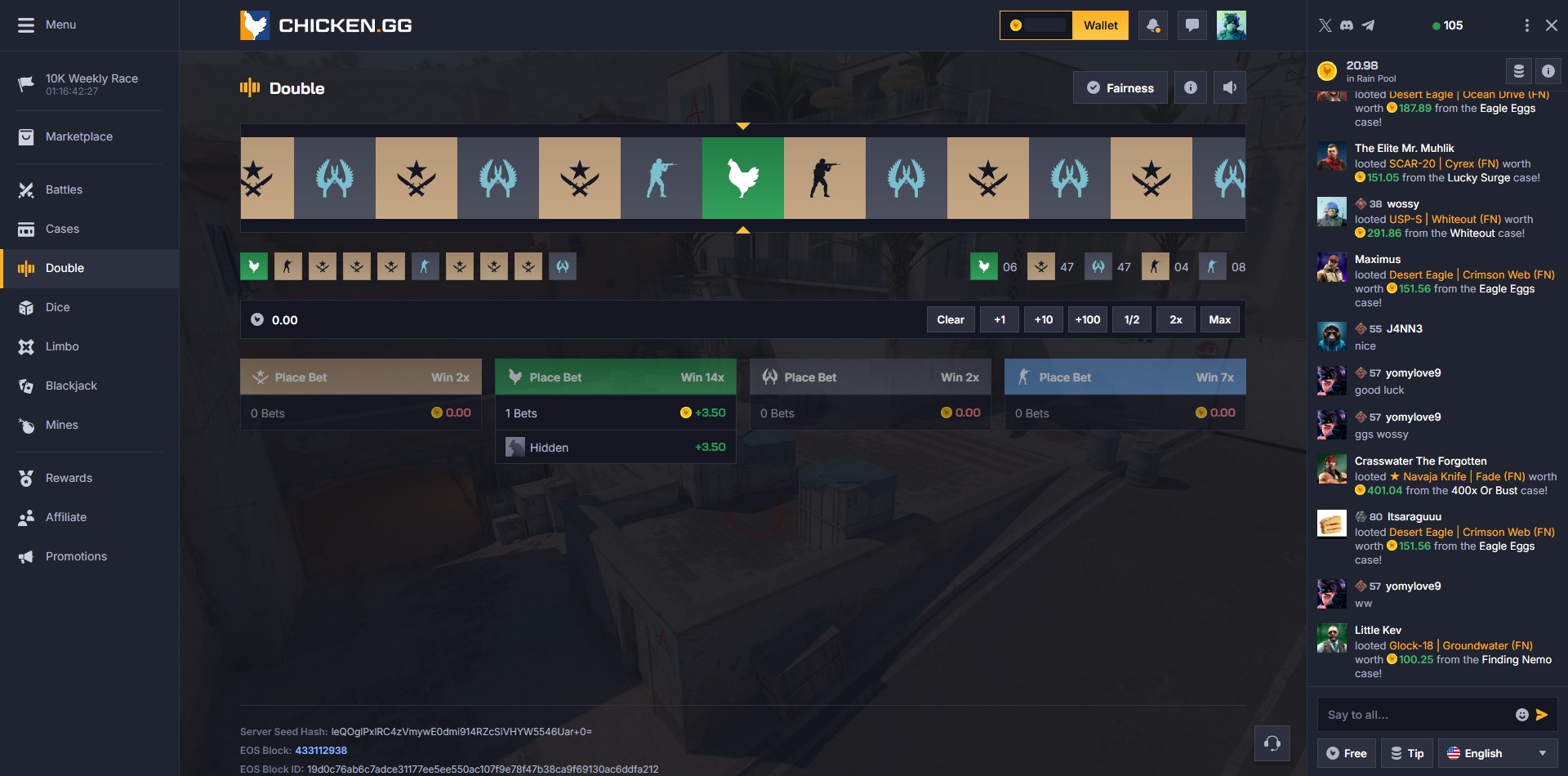Chicken.GG Roulette