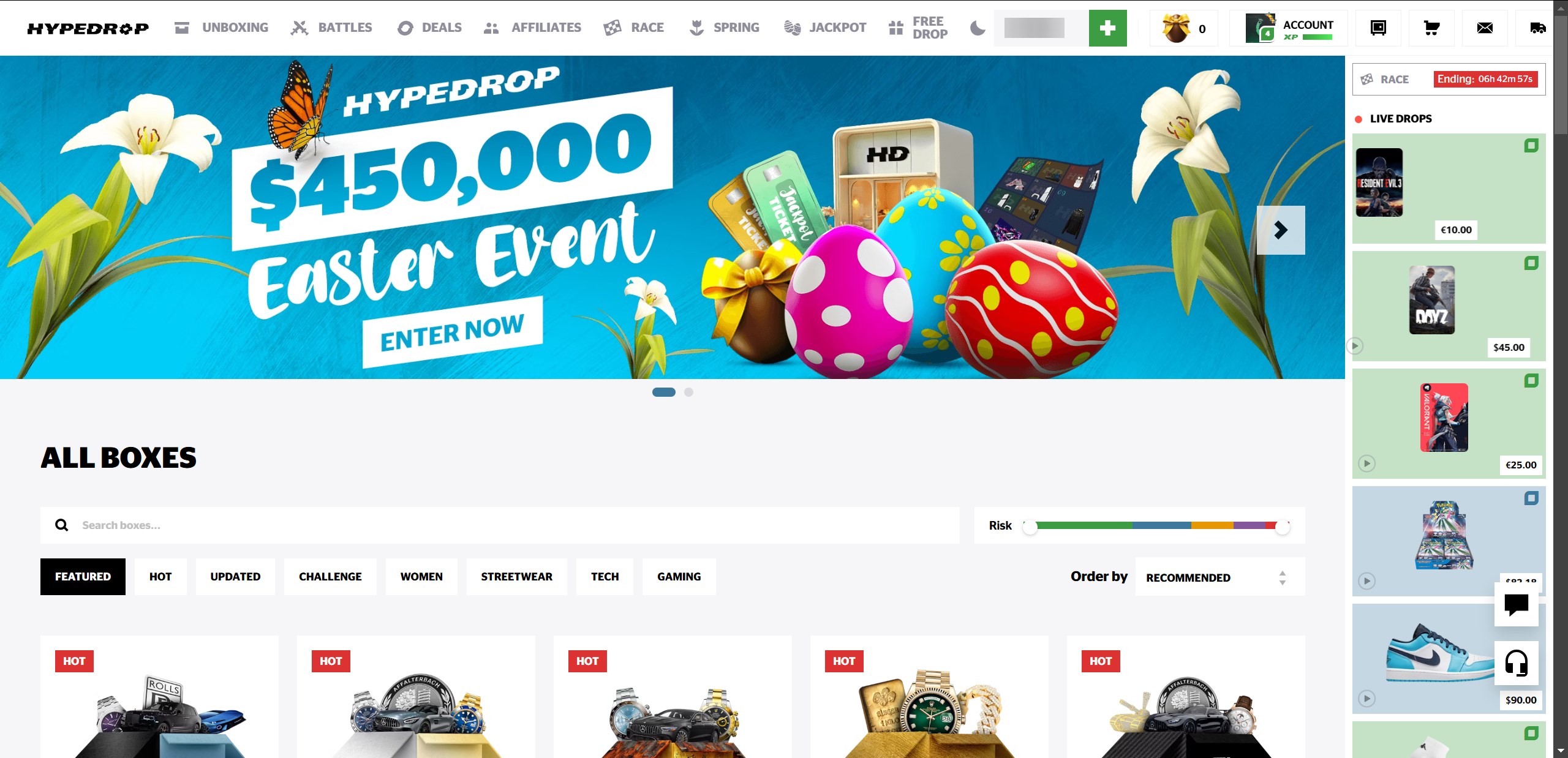Hypedrop Homepage