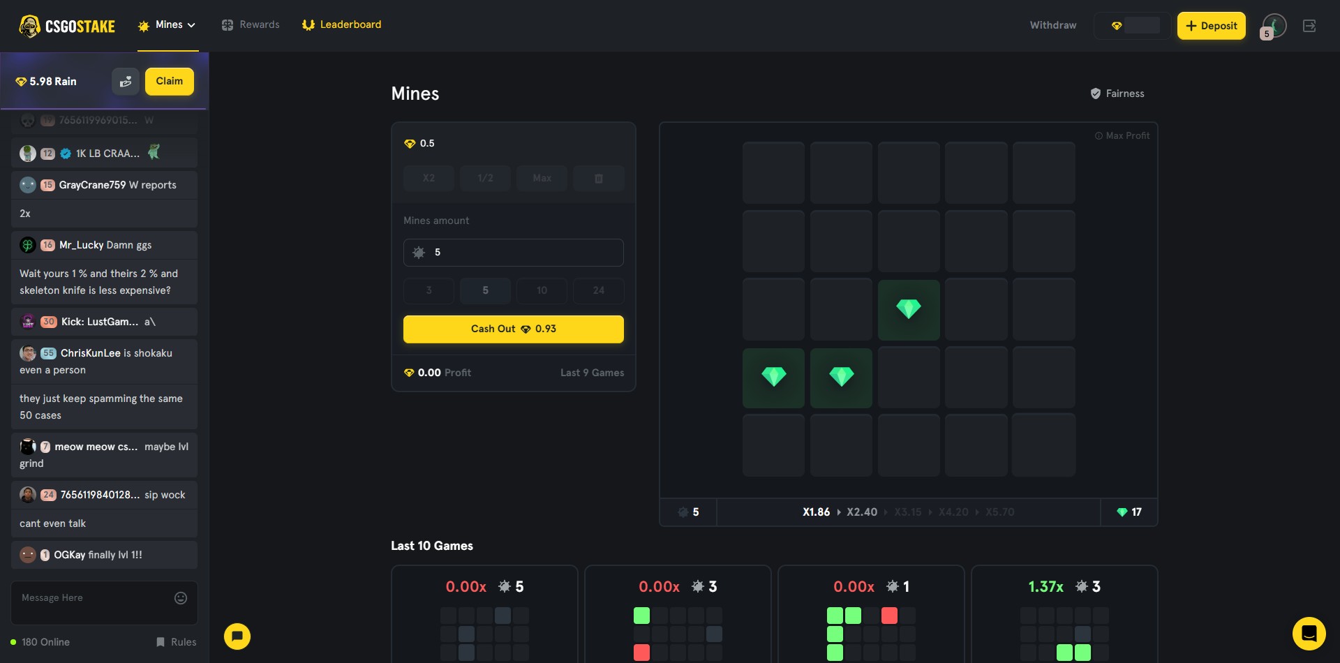 CSGOStake Mines Game