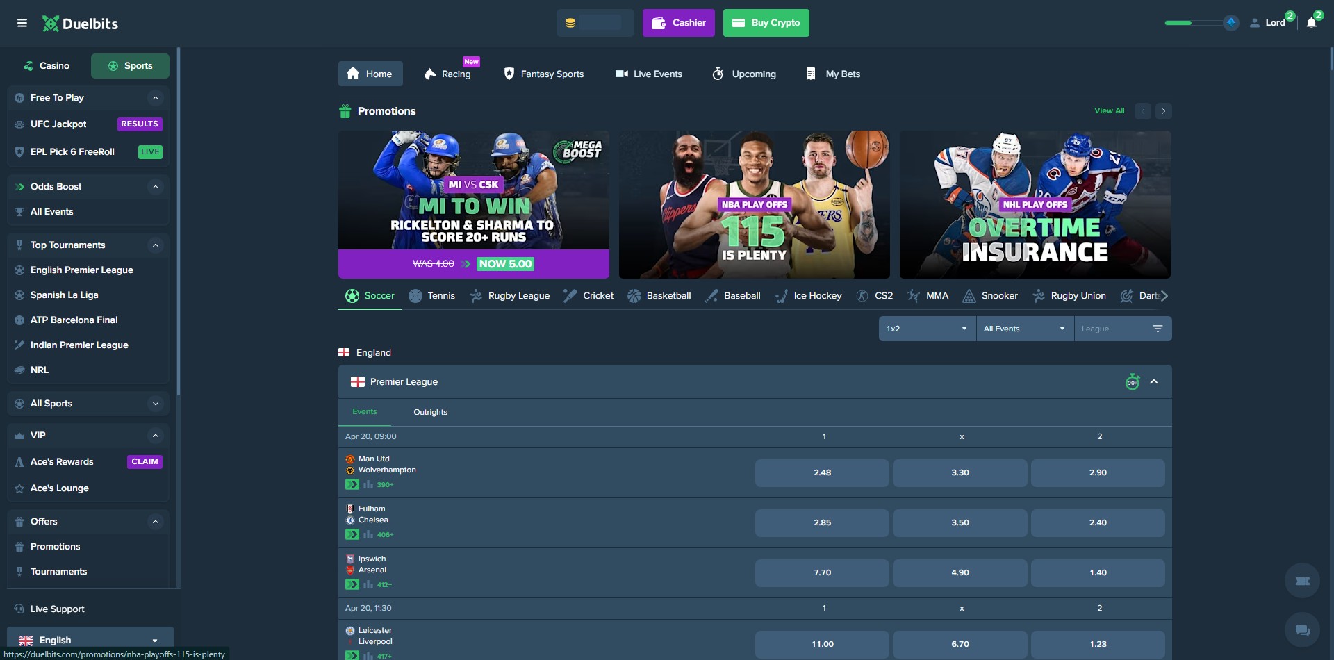 Duelbits Sportsbook