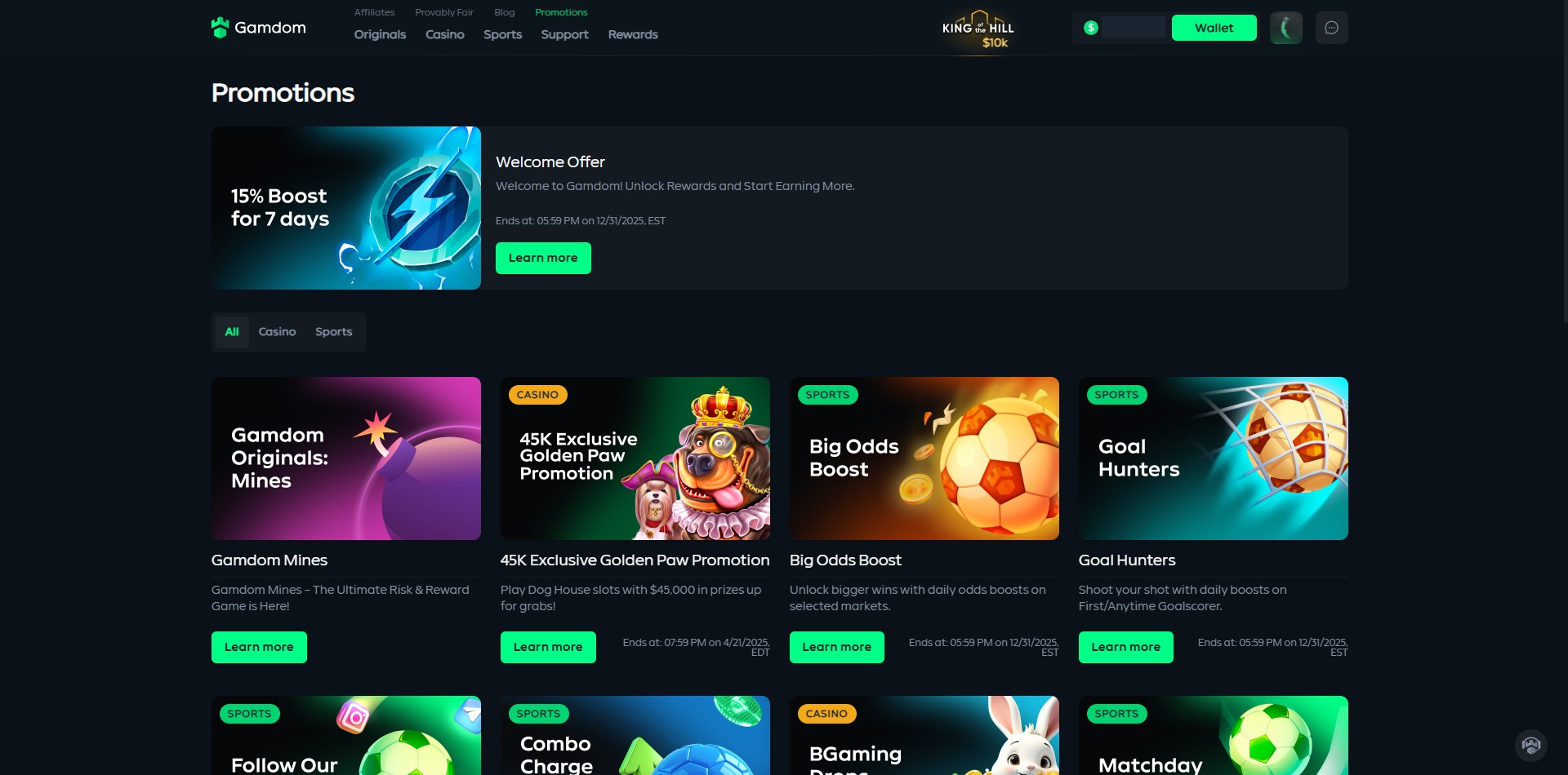 Gamdom Promotions