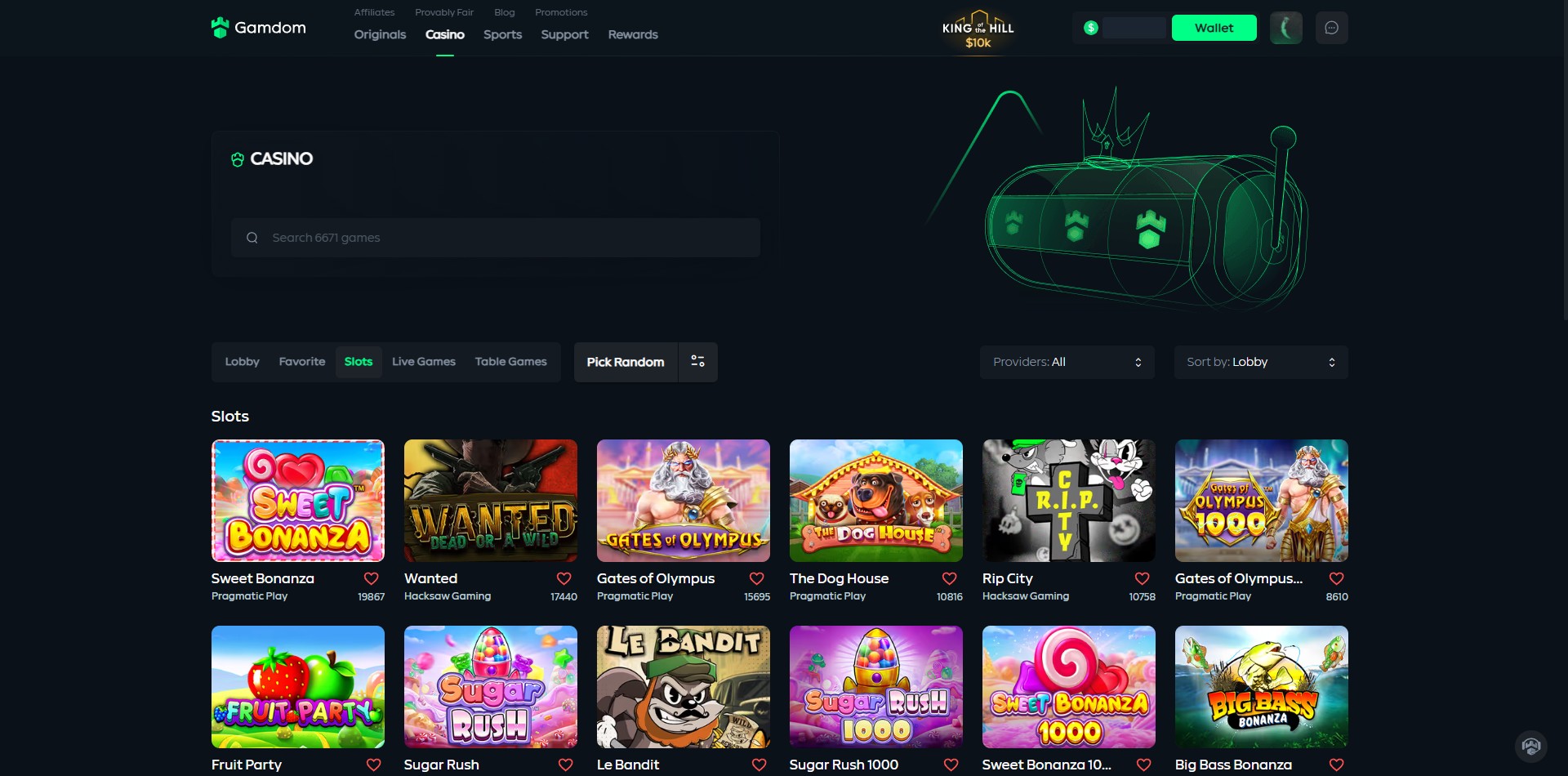 Gamdom Slots Overview
