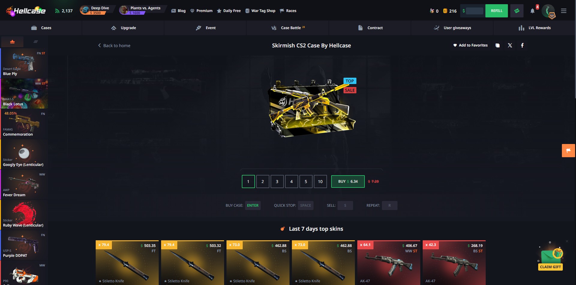 Hellcase Skirmish Case Opening