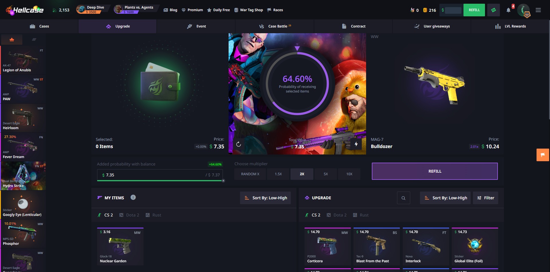 Hellcase Upgrader Game