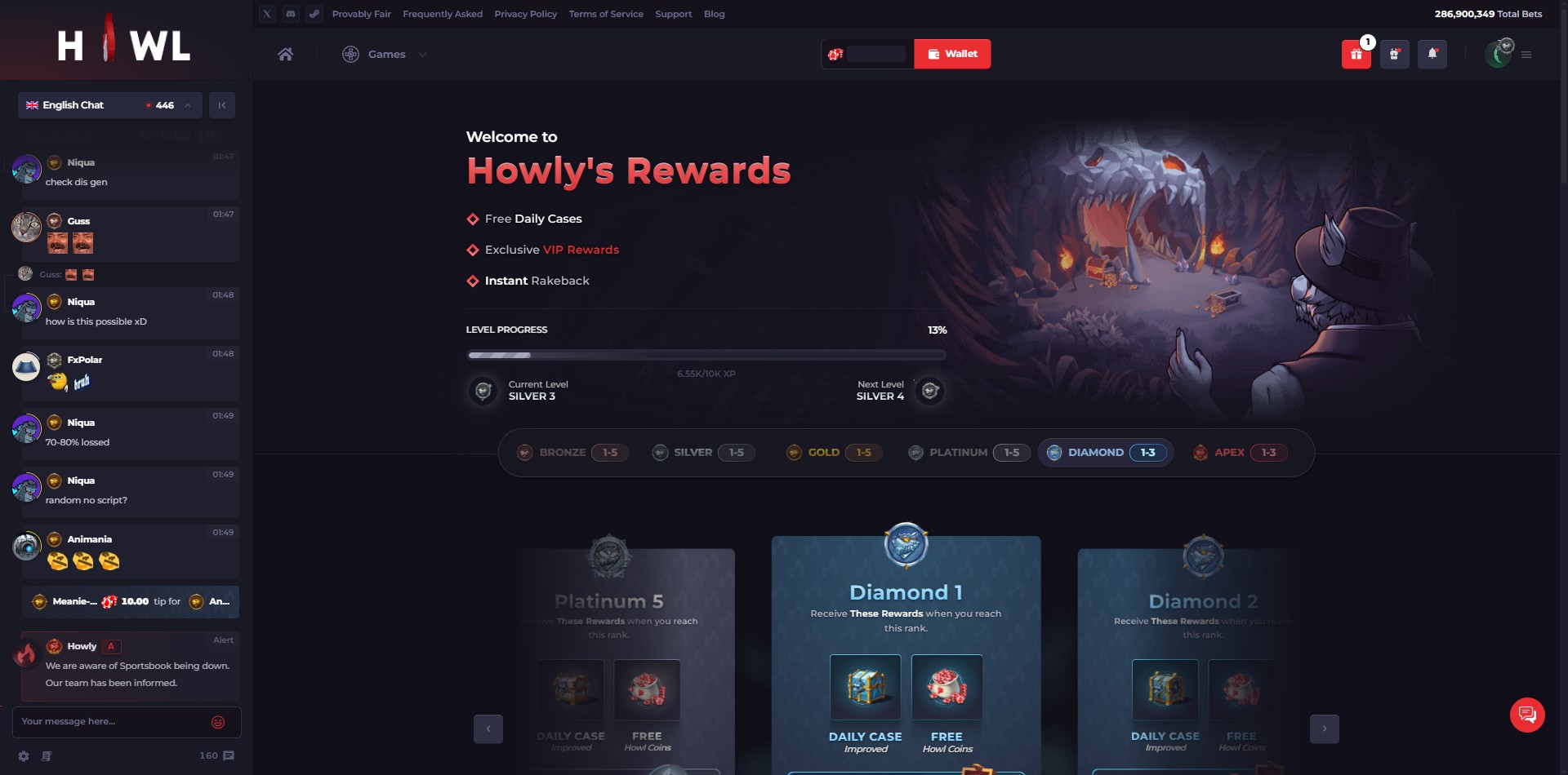 Howl.GG Casino Rewards