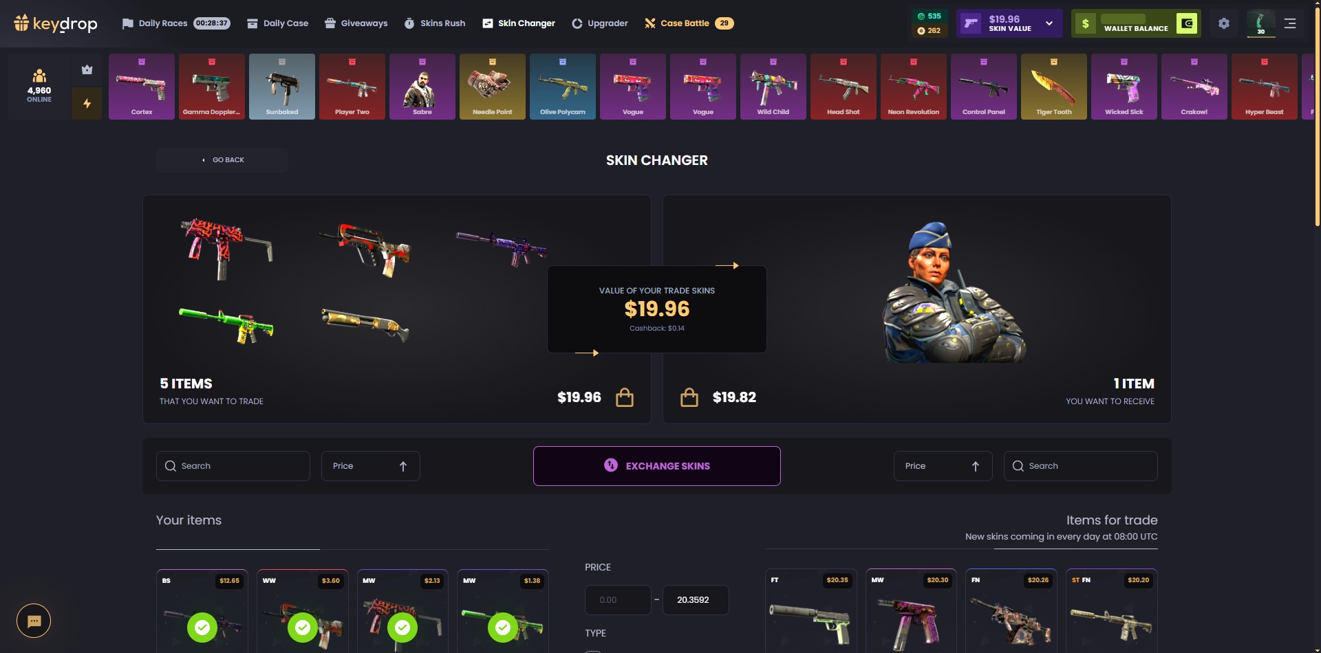 KeyDrop Skin Changer