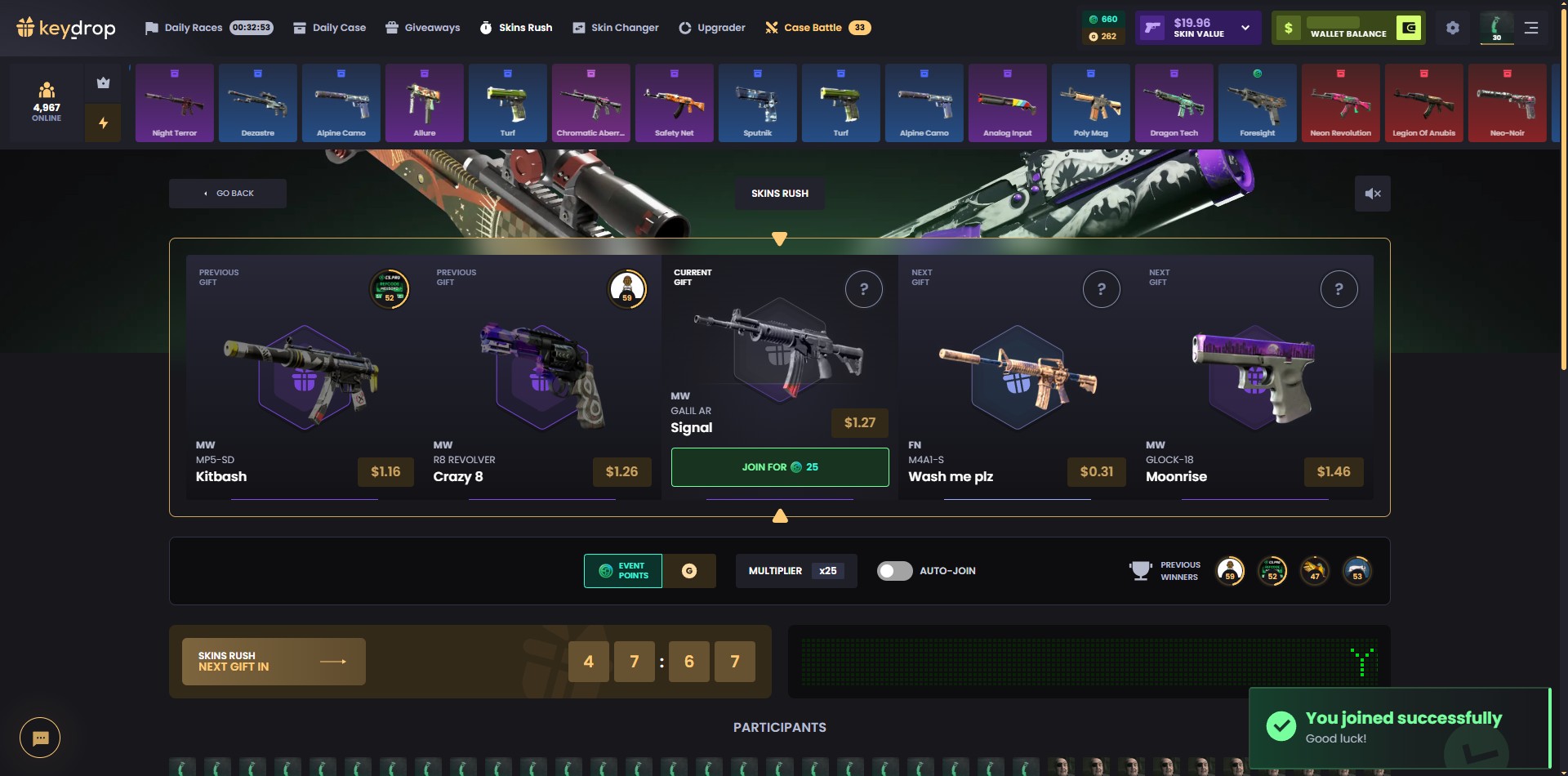 KeyDrop Skins Rush Official Event