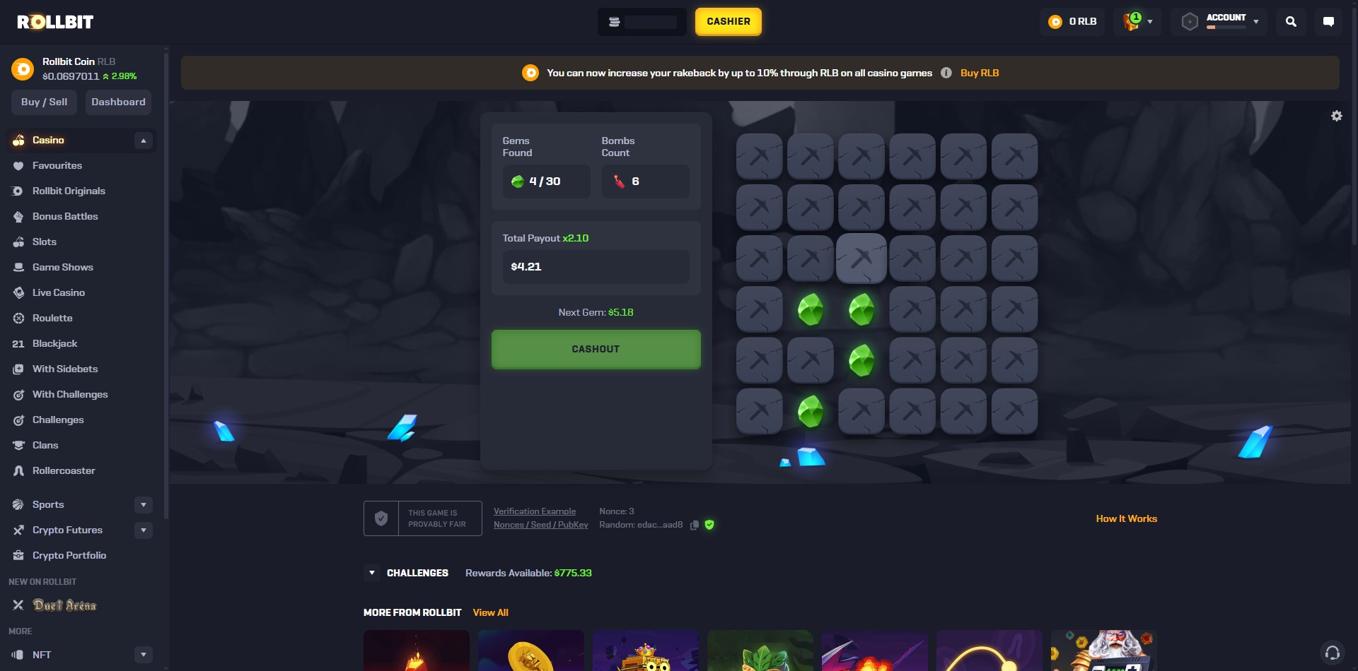 Rollbit Original Mines