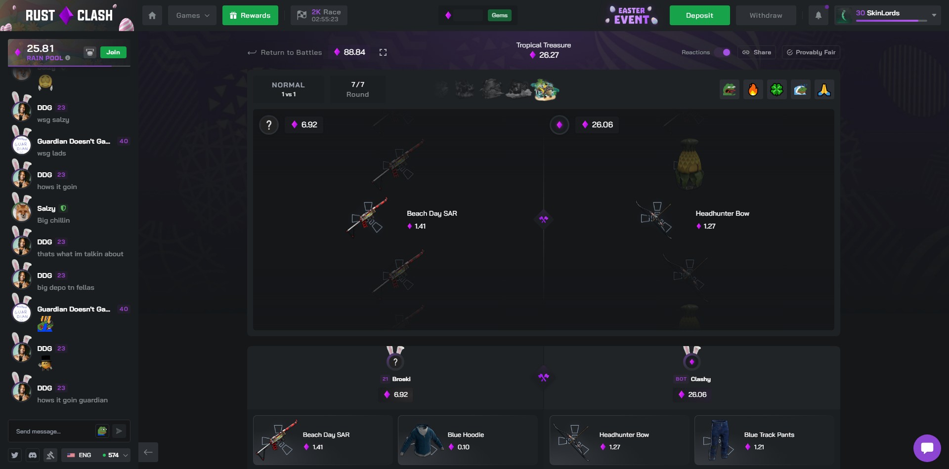 RustClash Case Opening Battle