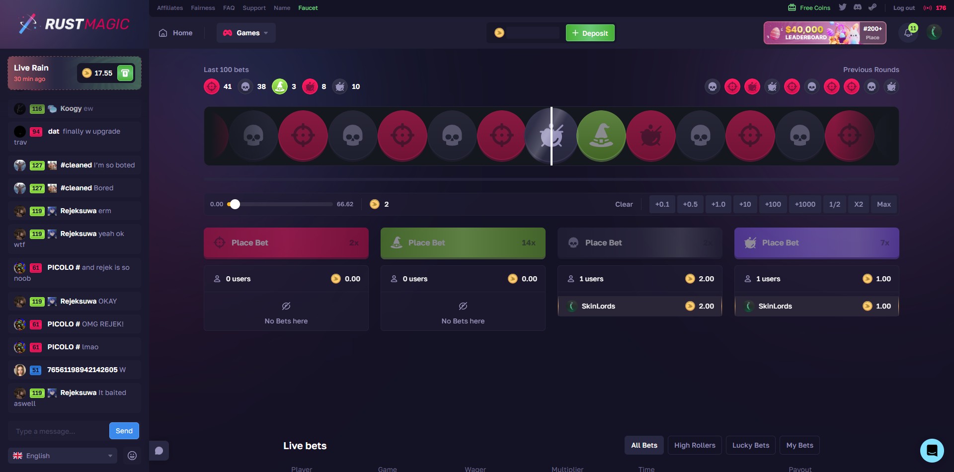 RustMagic Roulette Wheel Game