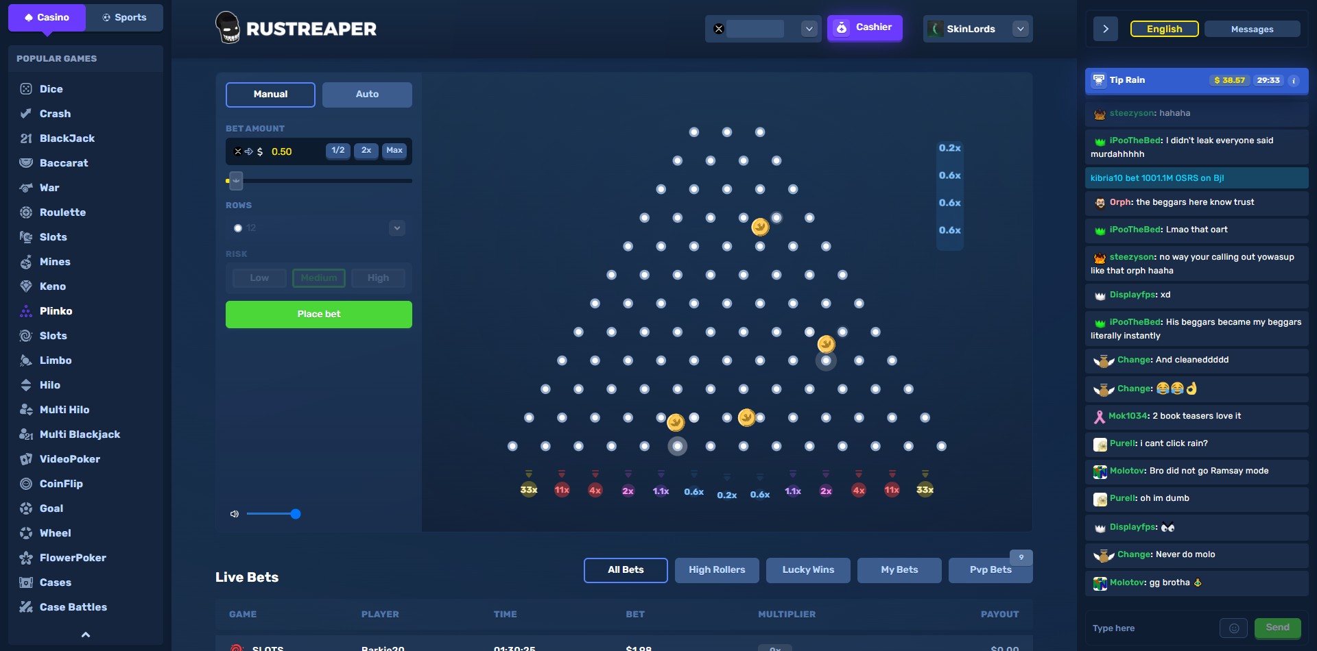 RustReaper Plinko