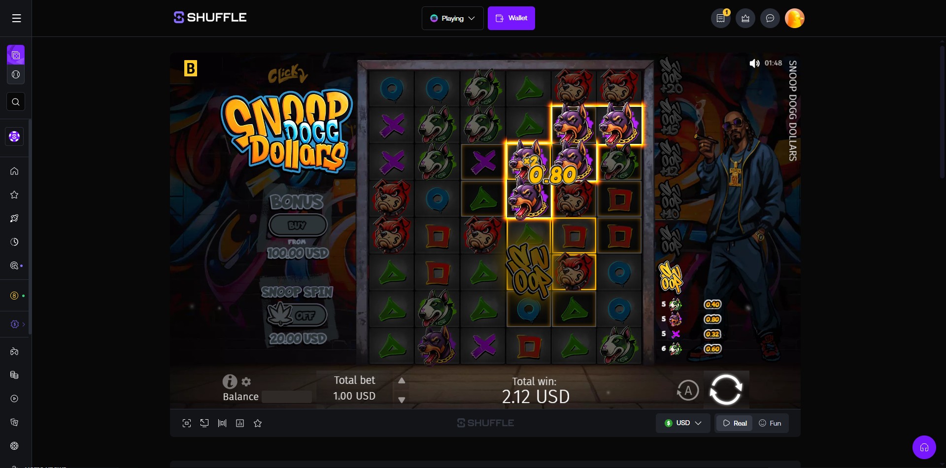 Shuffle.com BGaming Slots