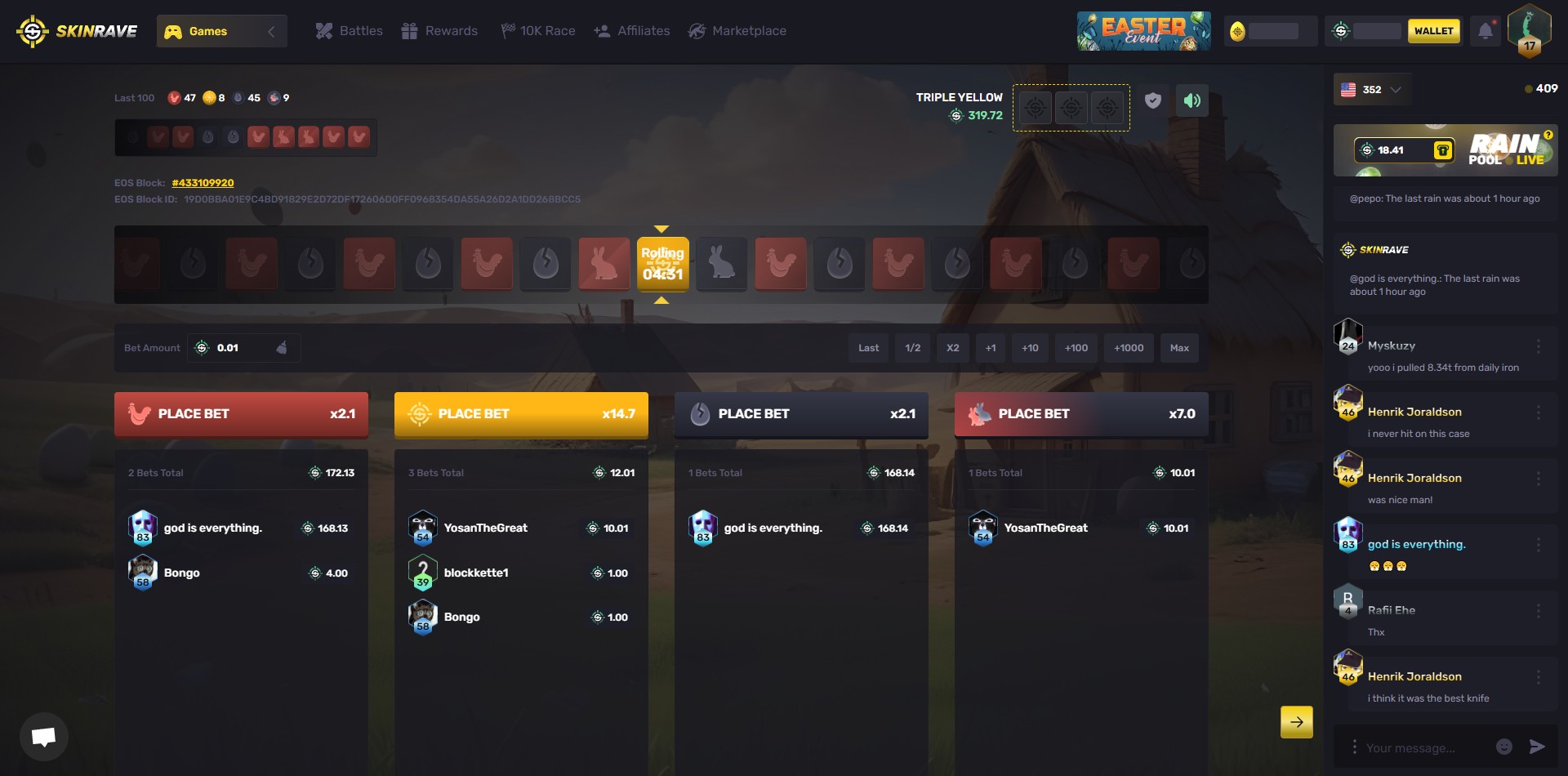 Skinrave Roulette Double
