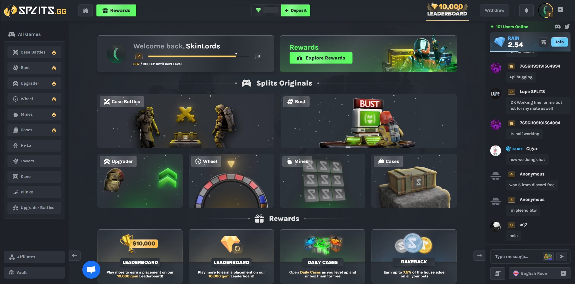 Splits.GG Homepage
