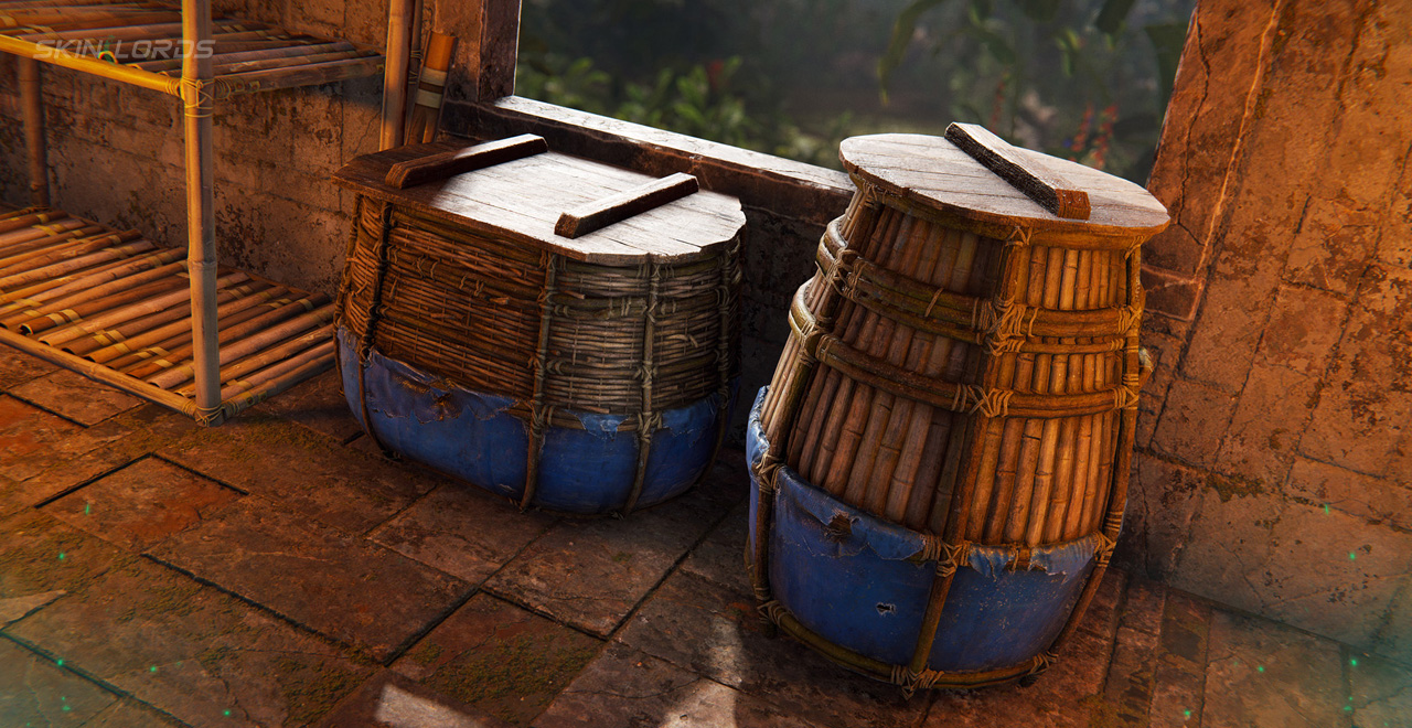 Rust Bamboo Barrels