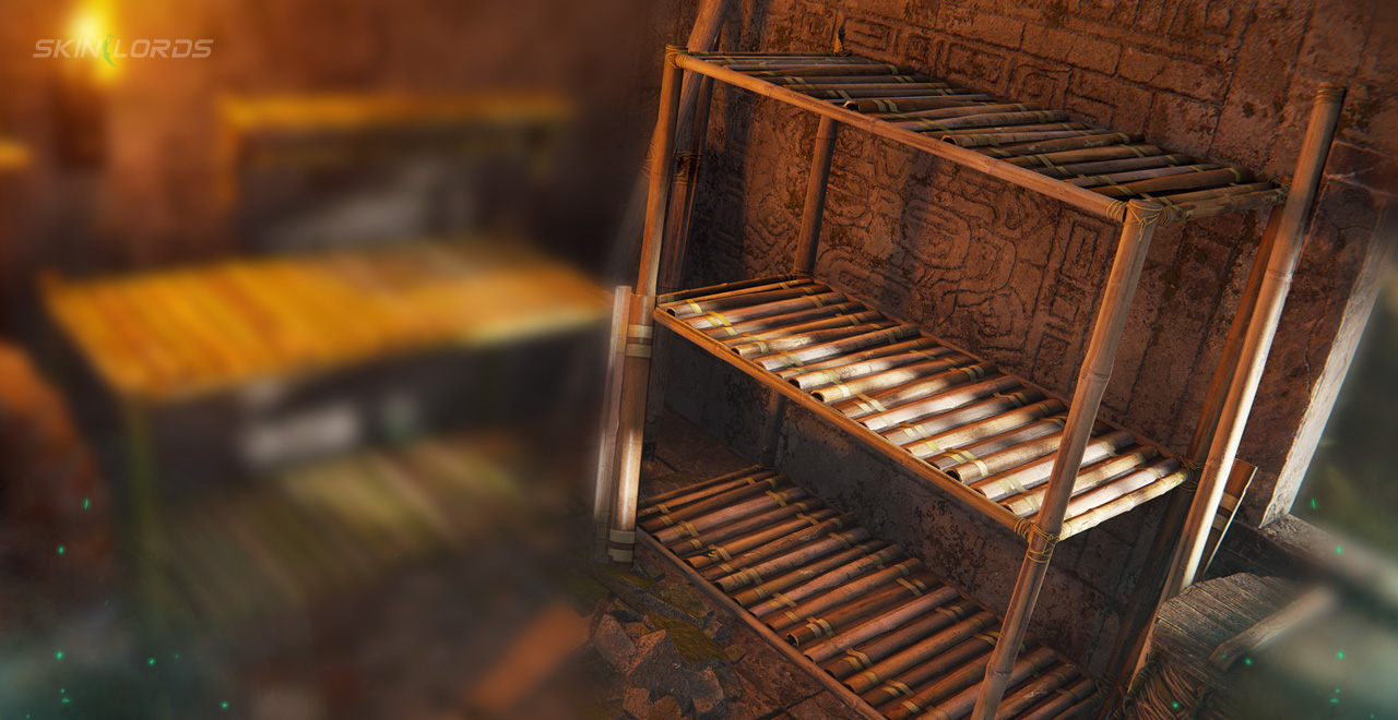 Rust Bamboo Salvaged Shelves