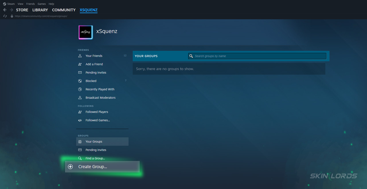 create a steam group