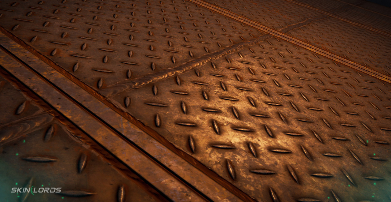 Metal Treadplate wallpaper rust